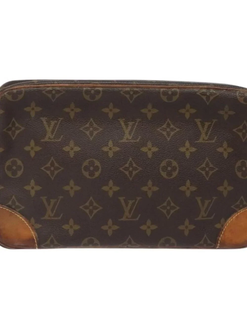 LOUIS VUITTON Monogram Compiegne 28 Clutch Bag M51845 LV Auth